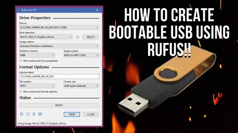 Create a bootable USB stick with Rufus on Windows .
